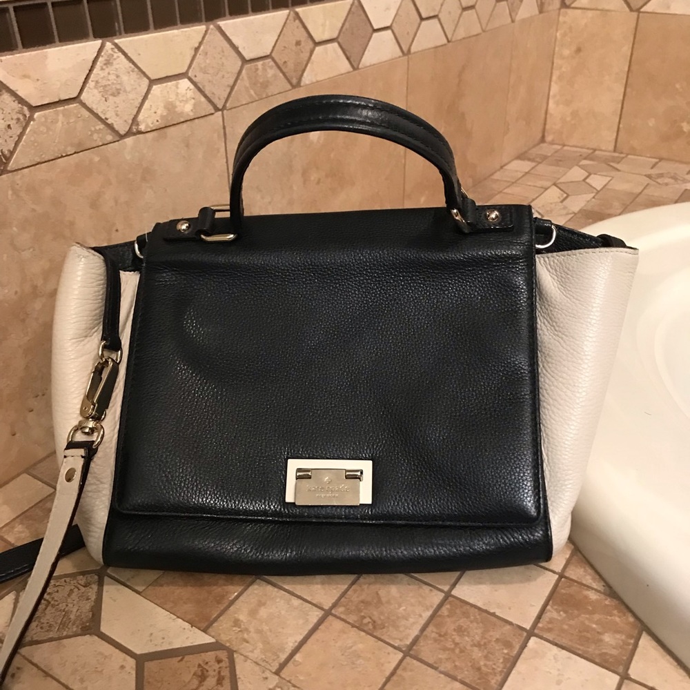 Kate Spade Black & Cream Satchel or Crossbody Bag